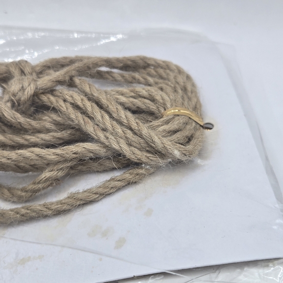 Set of 5 Vintage Style Brass Bells on a string Rope cord Garland 72 In Length - Picture 4 of 8